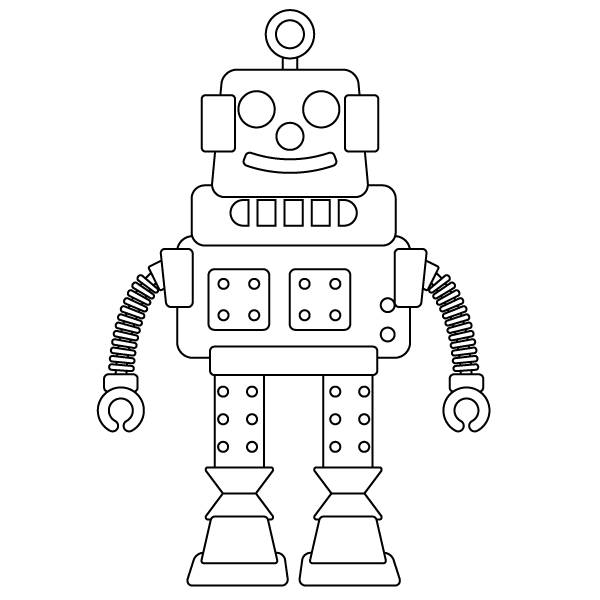 Robot coloring pages â