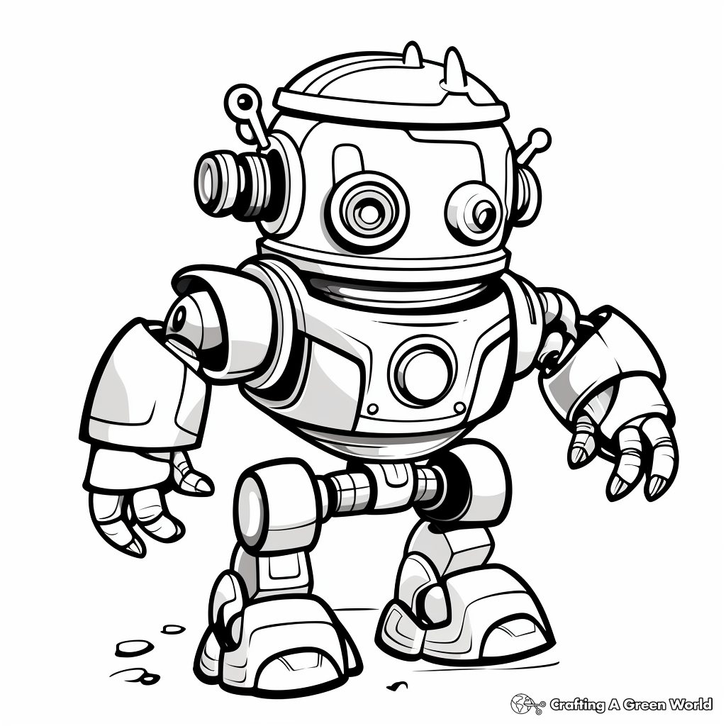 Robot coloring pages