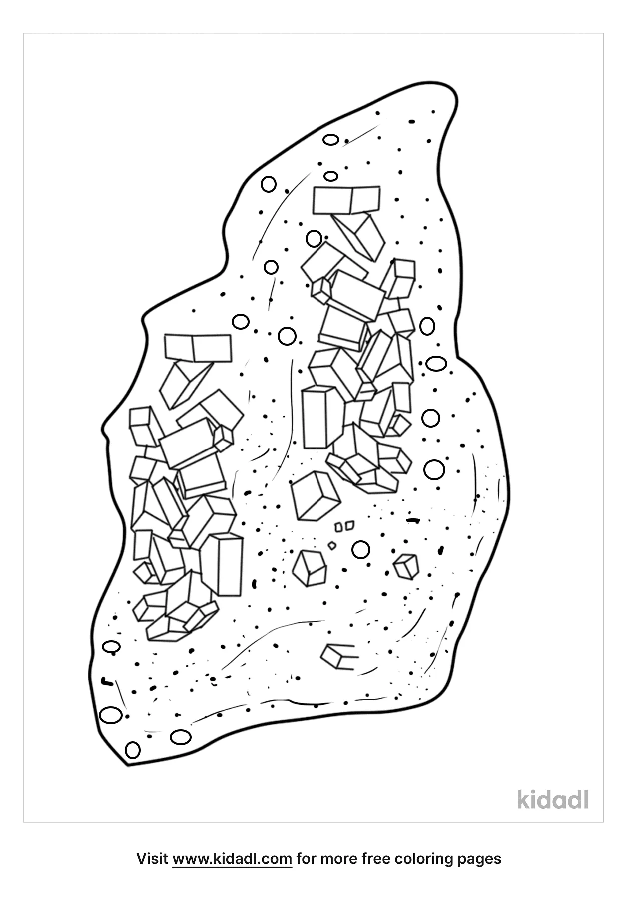 Free rocks and minerals coloring page coloring page printables