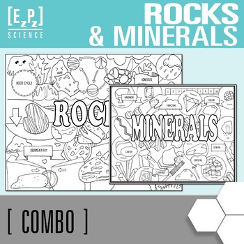 Rocks and minerals vocabulary search activity bundle seek and find science