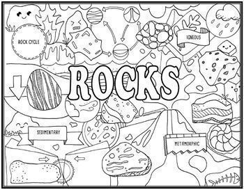 Rocks and minerals vocabulary search activity bundle seek and find science