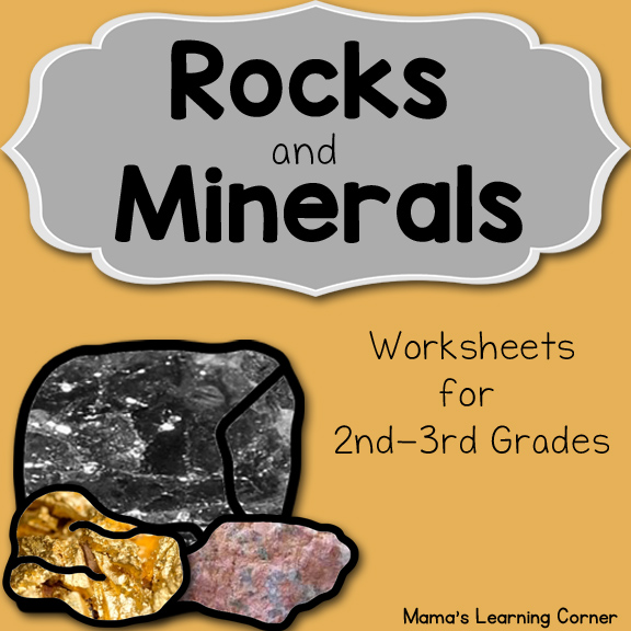 Rocks and minerals worksheets