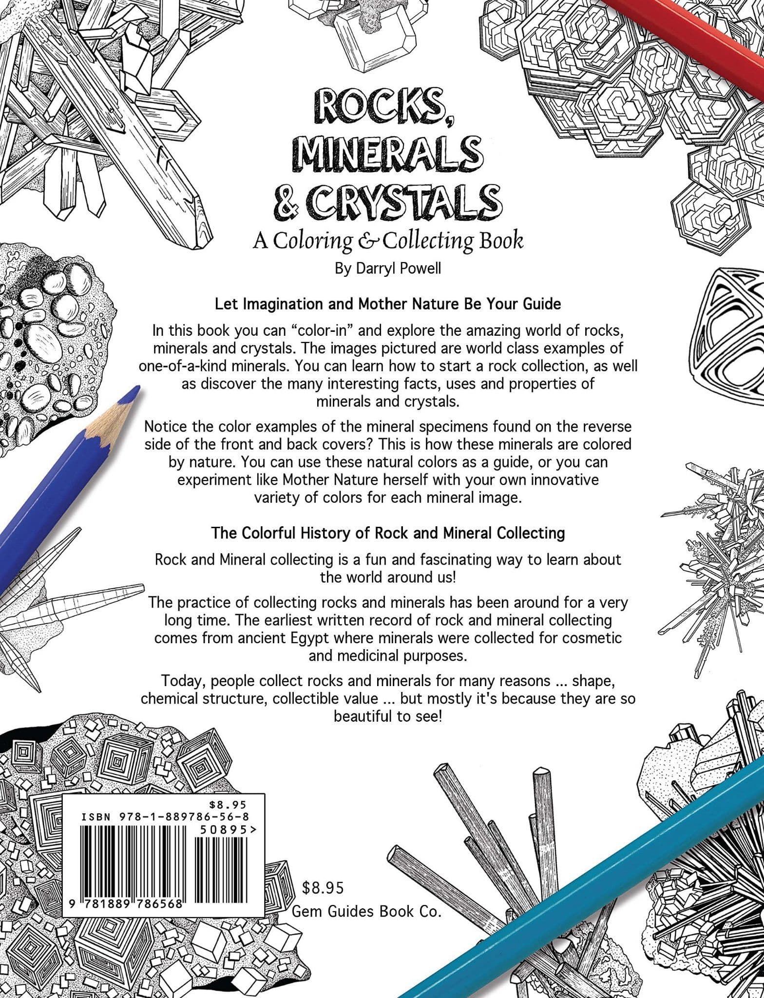 Rocks minerals and crystals loring book