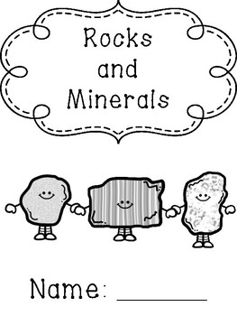 Rocks and minerals cover pages by lotts of learning tpt