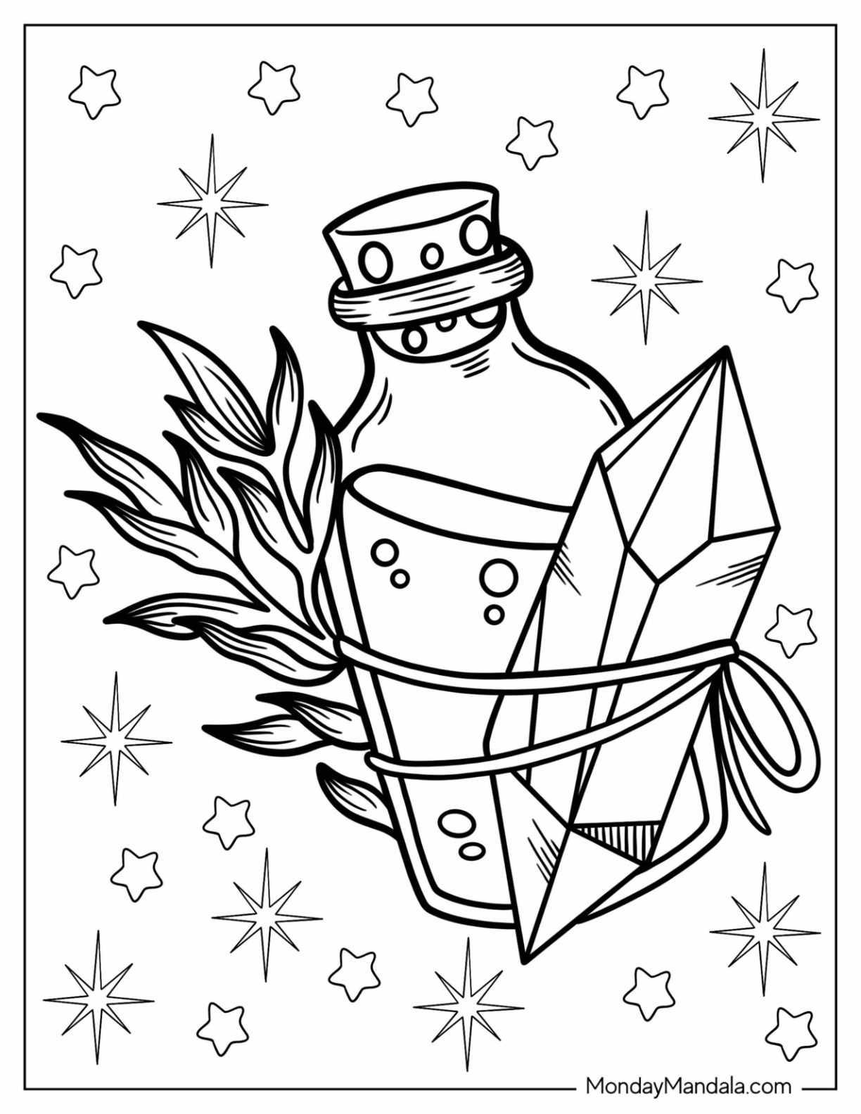 Crystal coloring pages free pdf printables