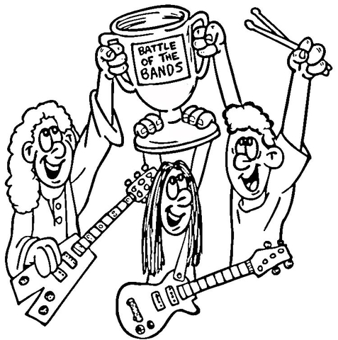 Battle of the bands coloring page free printable coloring pages