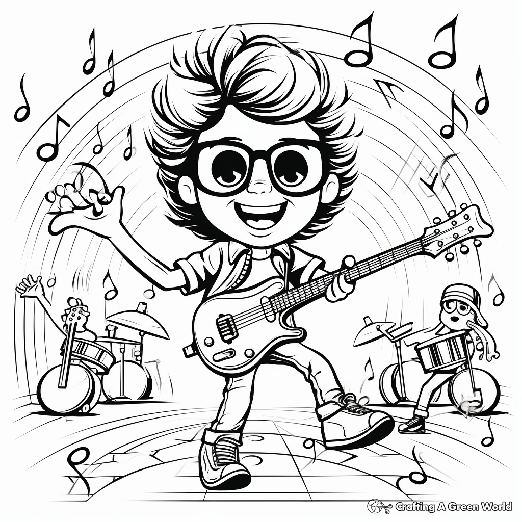 Music coloring pages