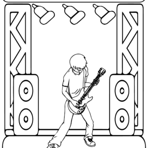 Guitar coloring pages printable for free download