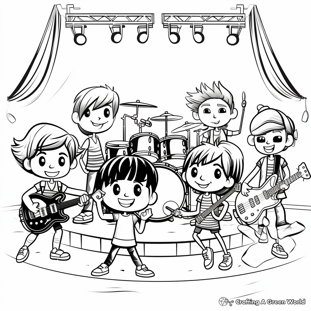 Stage coloring pages