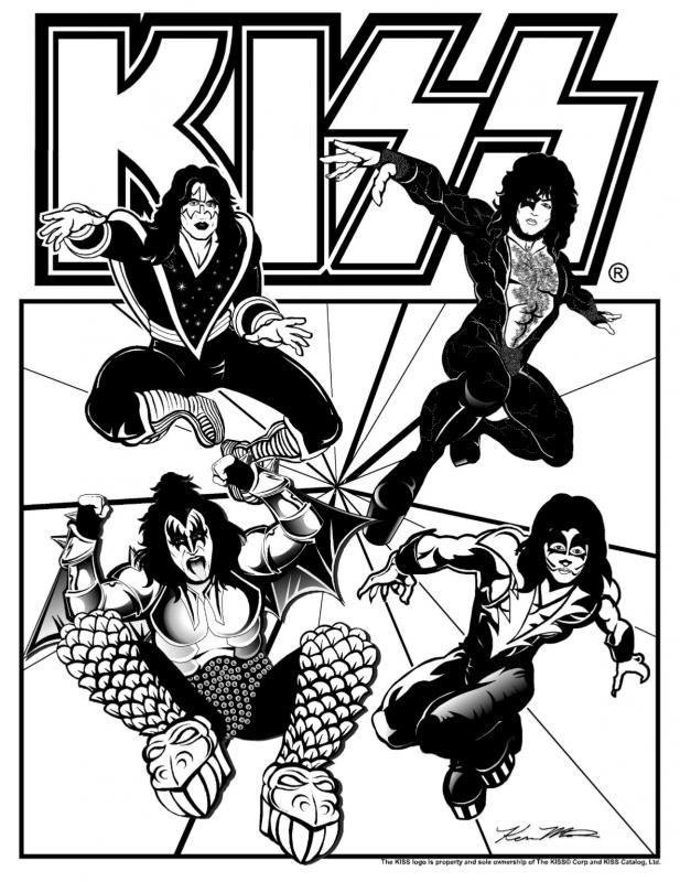 Kiss on x celebrate nationalcrayonday with this awesome kiss coloring fan art from ken mills thanks ken for sharing with the kissarmy to color today httpstcocihshkuek x