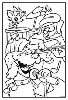 Music dance free coloring pages