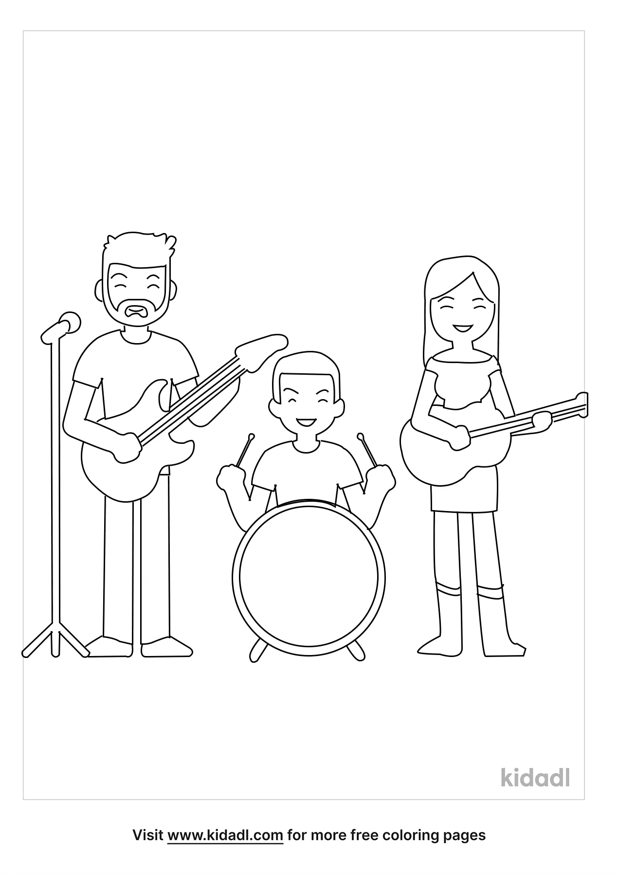 Free rock band coloring page coloring page printables
