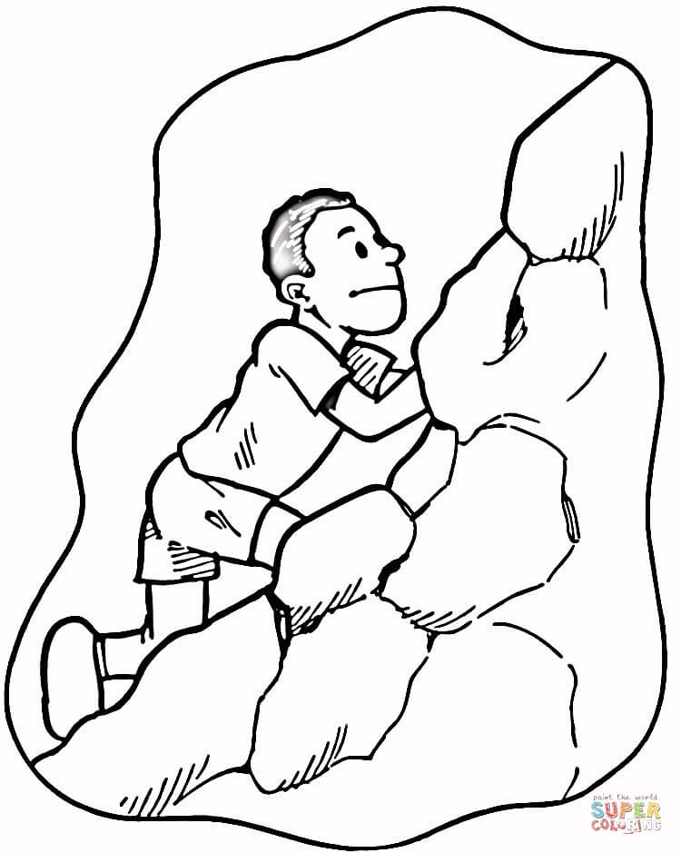 Rock climber coloring page free printable coloring pages