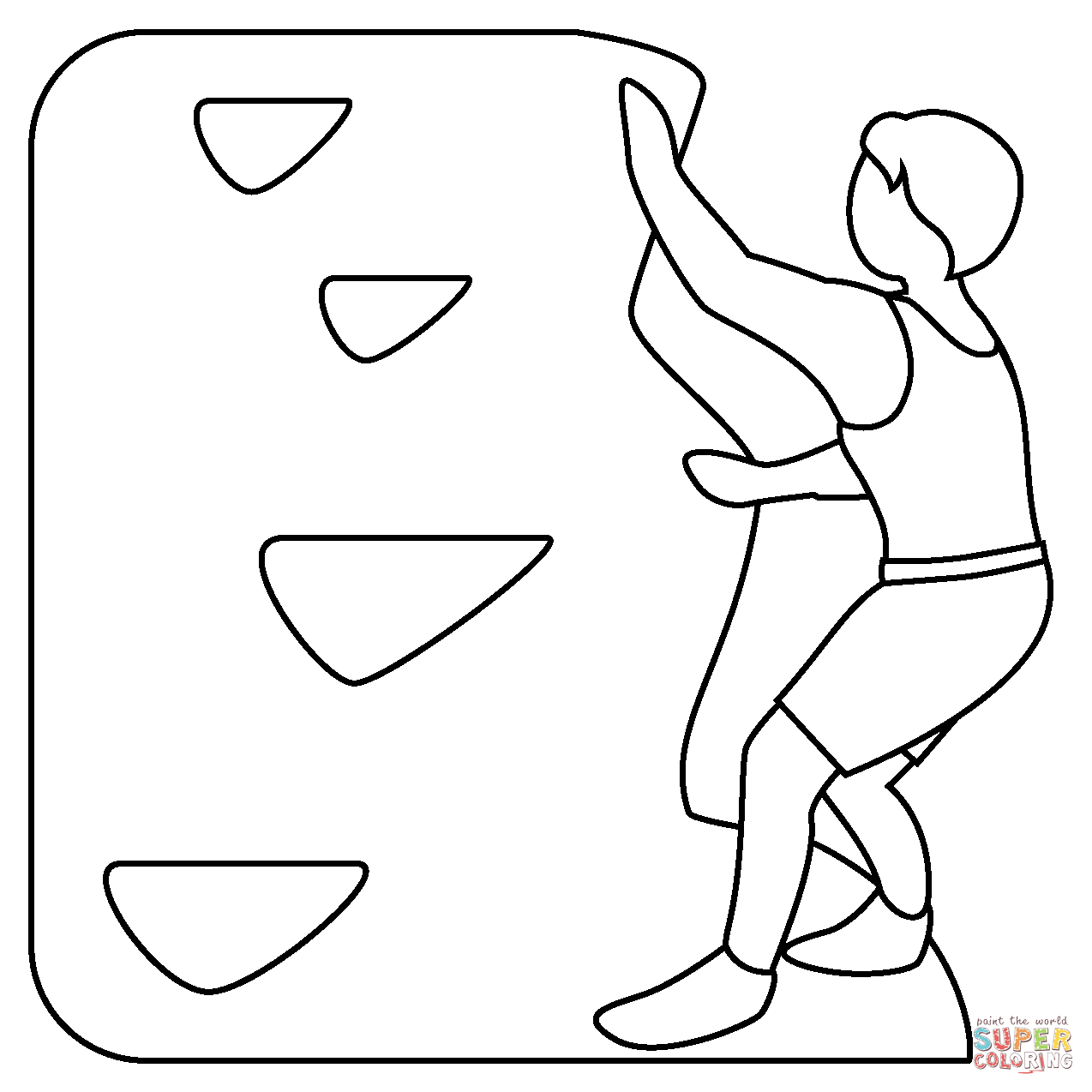 Person climbing emoji coloring page free printable coloring pages