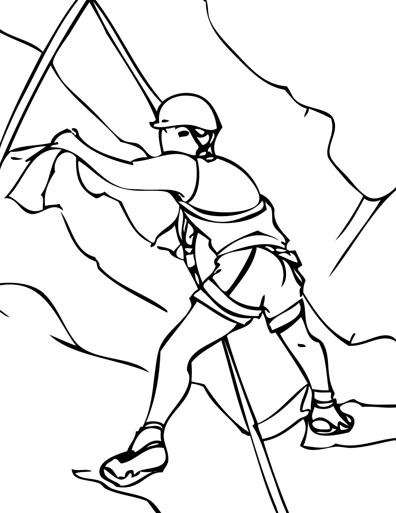 Rock climbing coloring pages