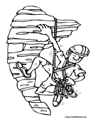 Rock climbing coloring pages