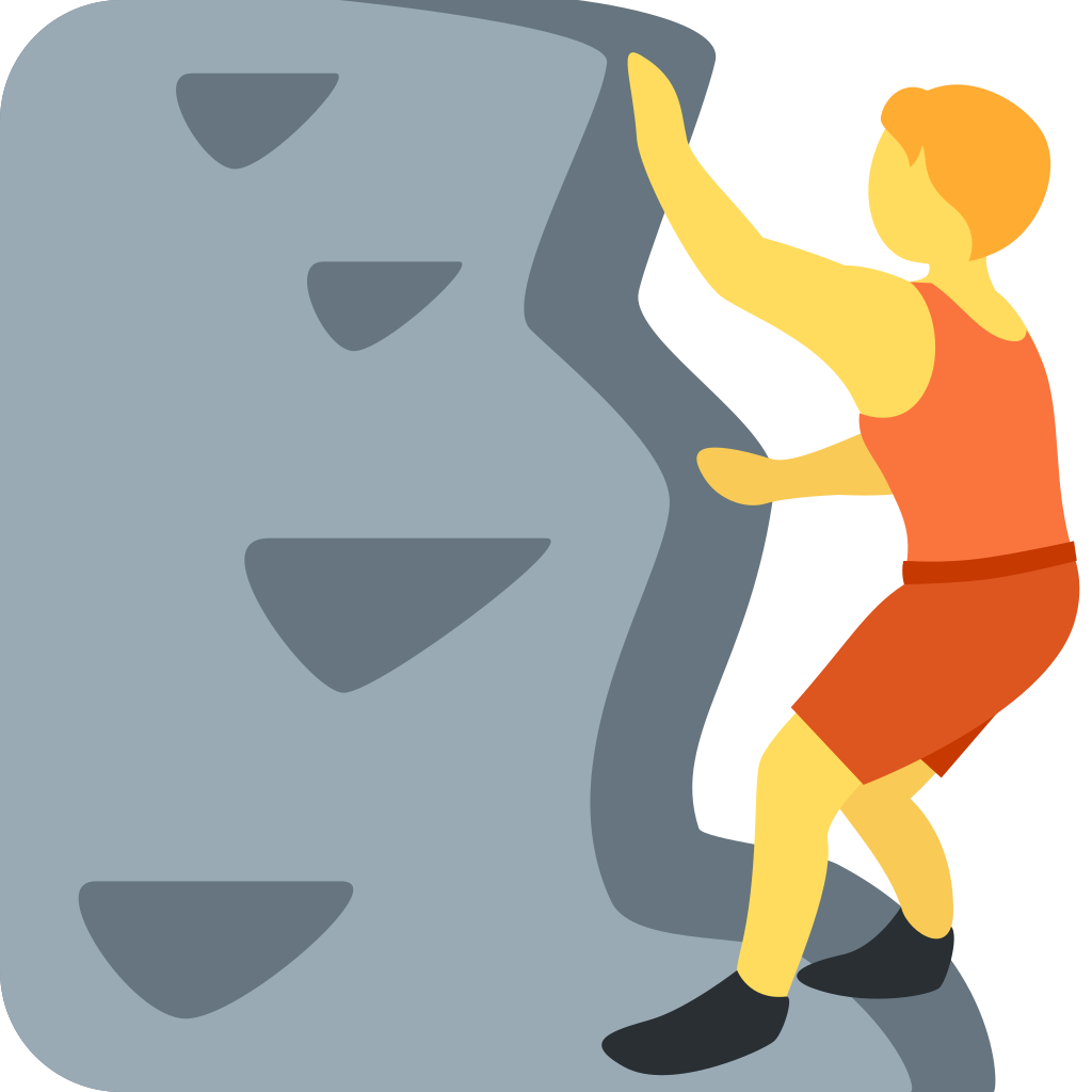 Ð person climbing emoji