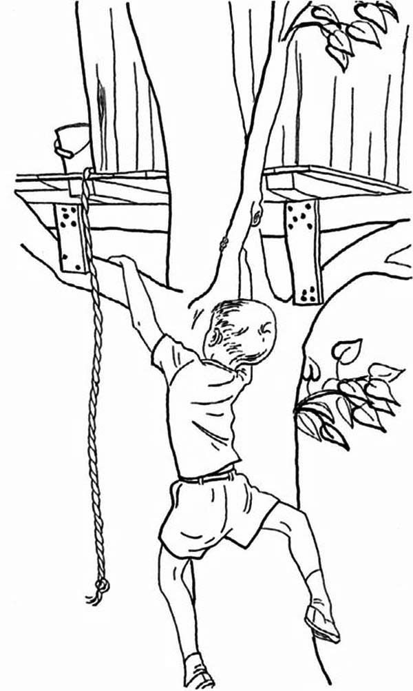 Rock climbing coloring pages