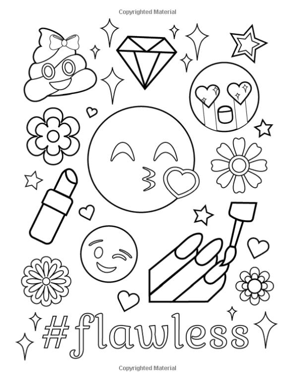 Get this emoji coloring pages for adults flawless is me