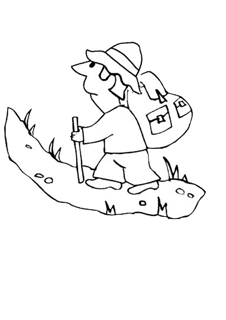 Rock climbing coloring pages