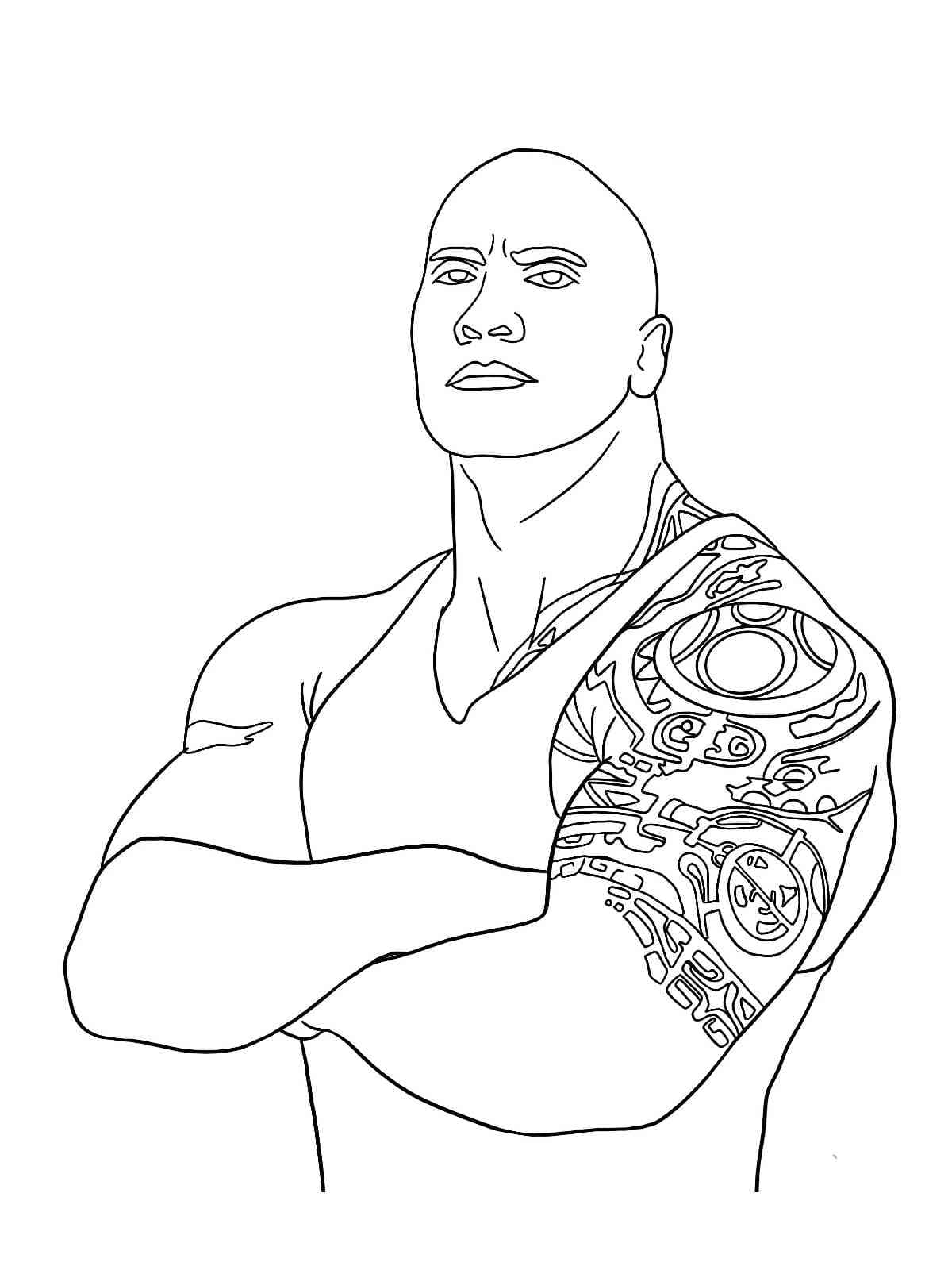 Dwayne the rock johnson coloring page