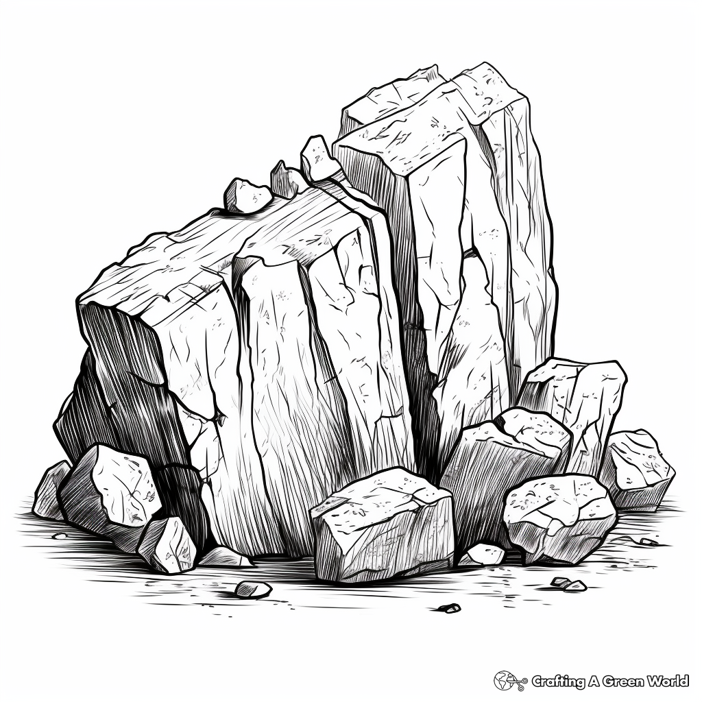 Types of rocks coloring pages