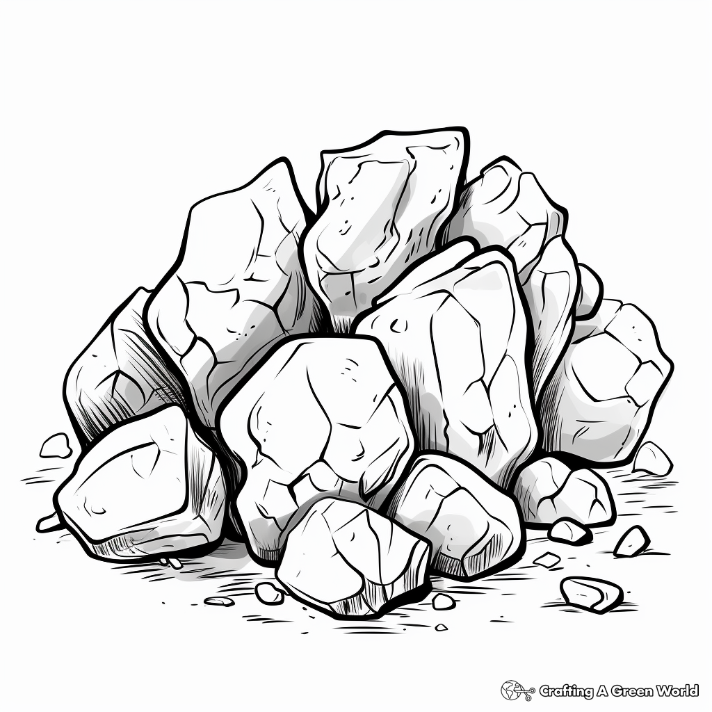 Types of rocks coloring pages