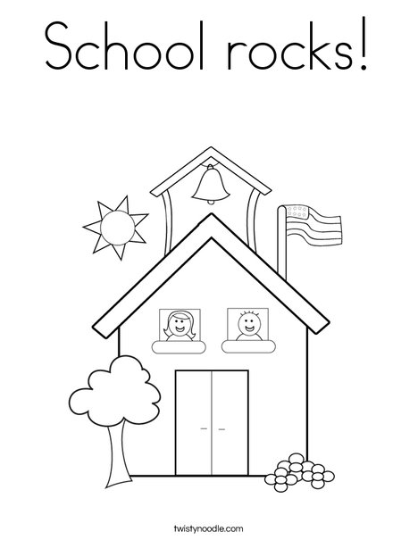 School rocks coloring page