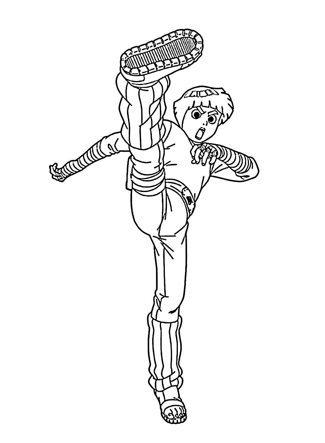 Free rock lee coloring page