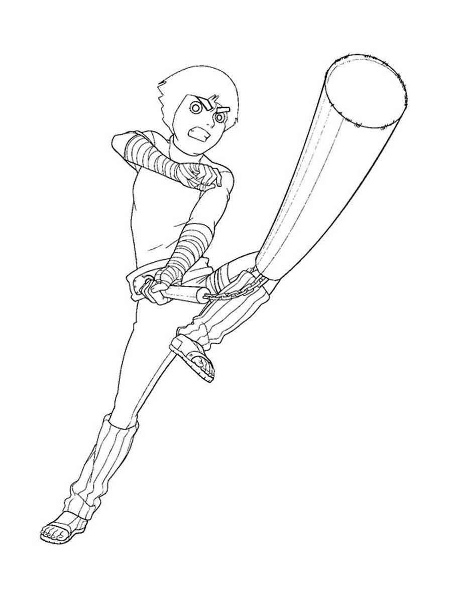 Rock lee coloring pages