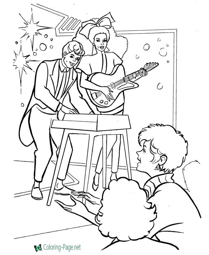 Rock stars coloring pages