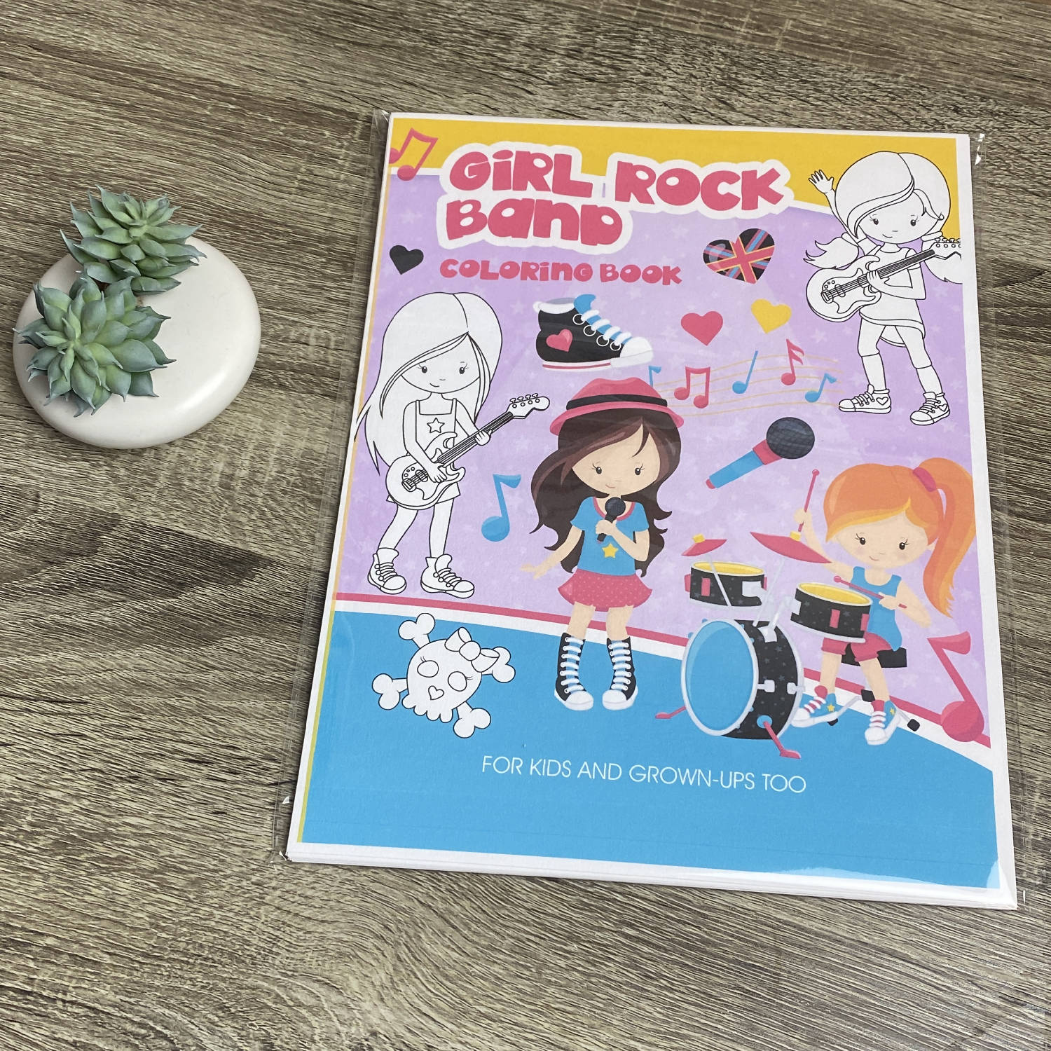 Girl rock band coloring pages lb vellum bristol paper kids col â