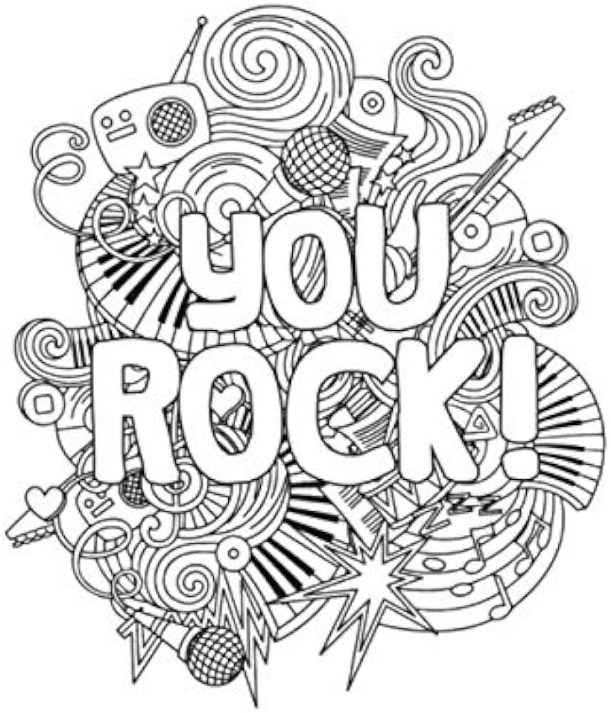 You rock college ruled by covers color me colorable