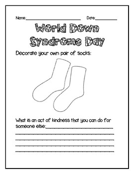 World down syndrome day activities tpt