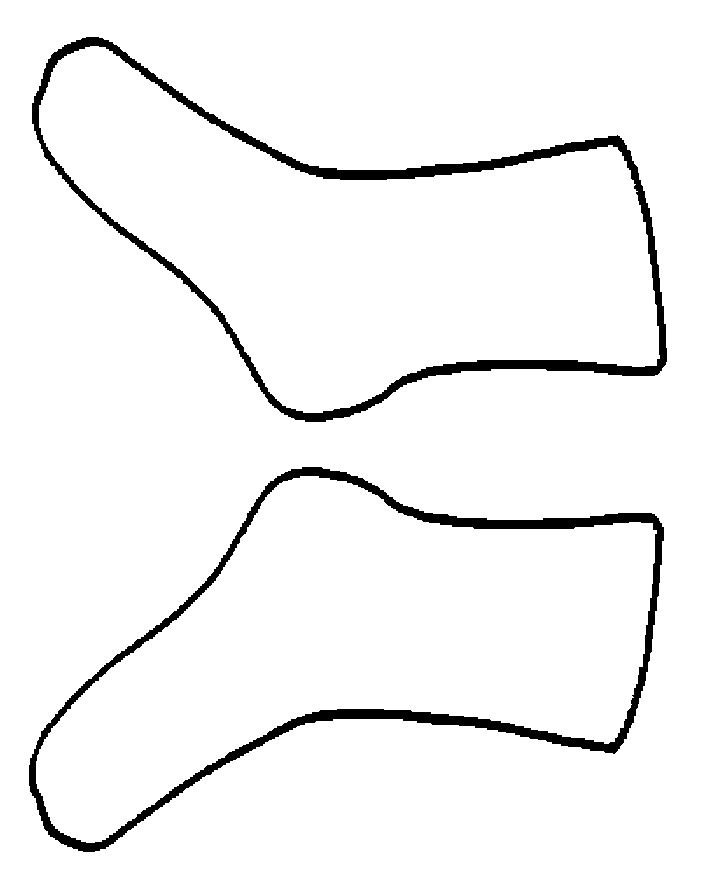 Printable sock coloring page