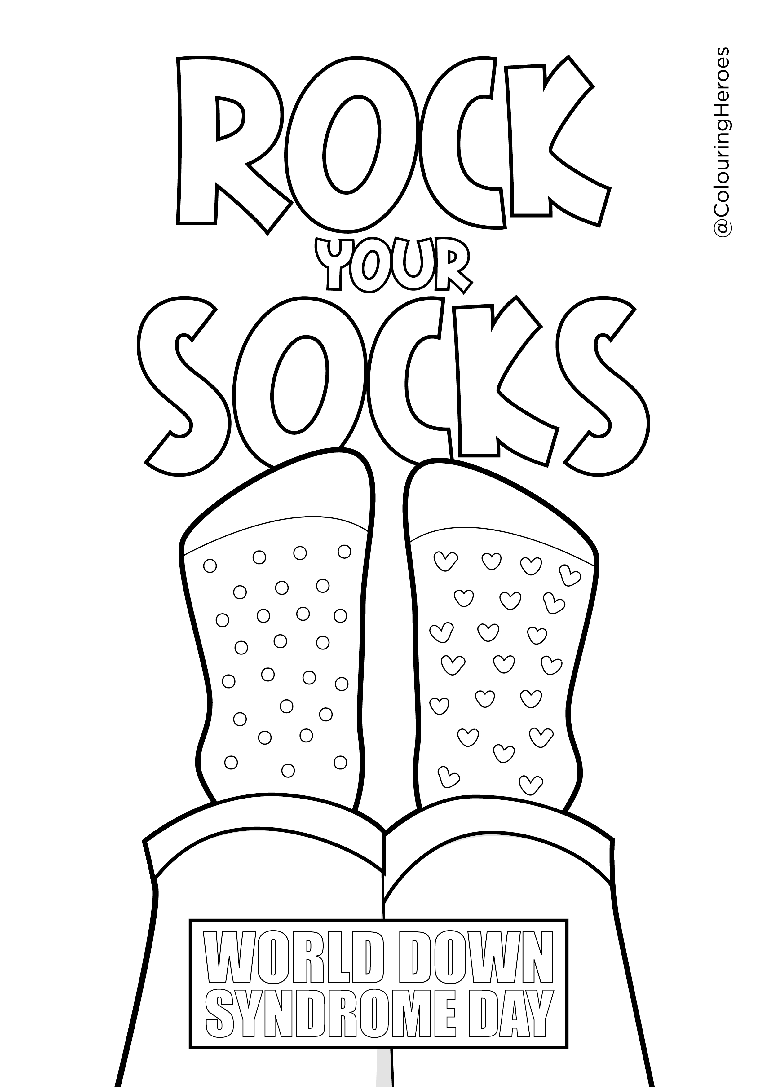 Colouringheroes ð on x ð world down syndrome day ð grab your colouring pencils and don your odd socks to raise awareness for down syndrome on sunday download the template to design