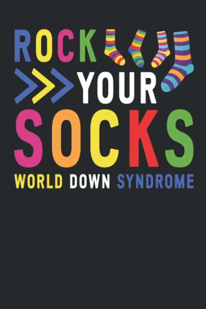 World down syndrome day rock your socks awareness notebook journal pages notebooks dsa books