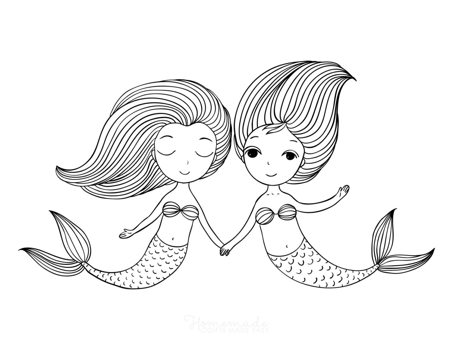 Best mermaid coloring pages for kids