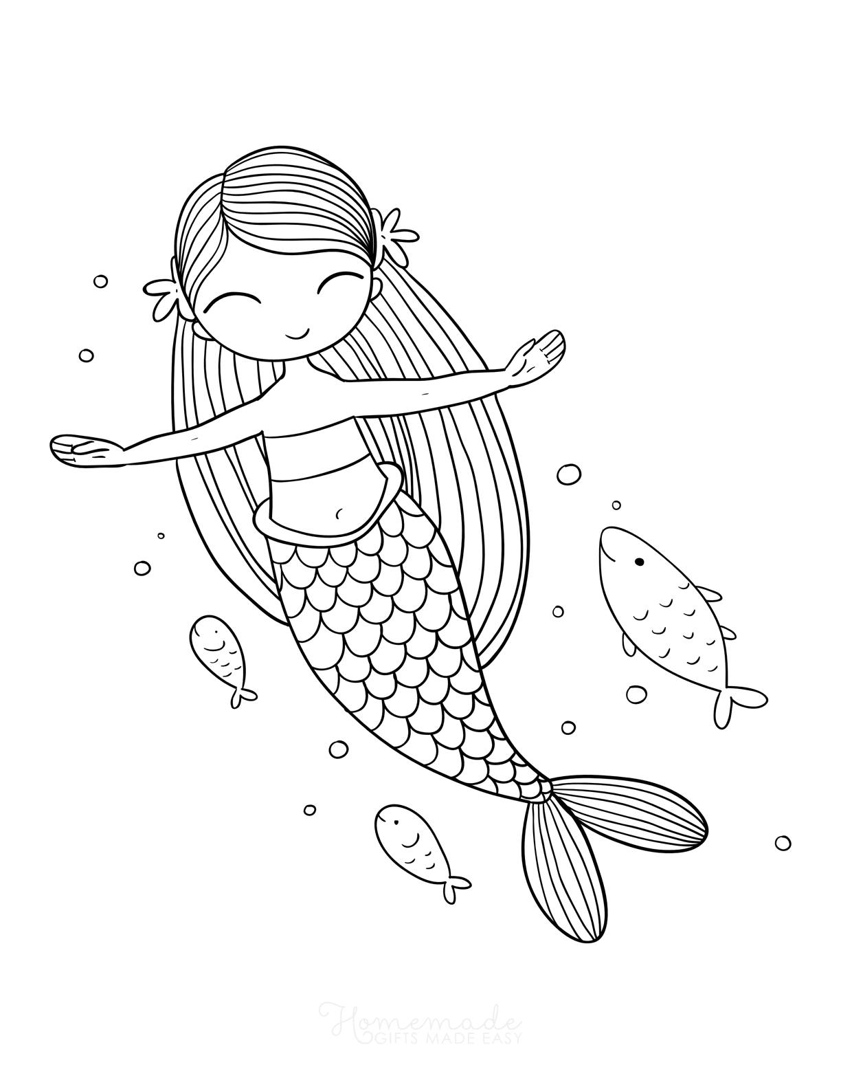 Best mermaid coloring pages for kids