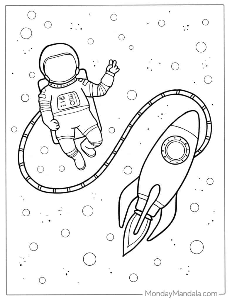 Rocket coloring pages free pdf printables