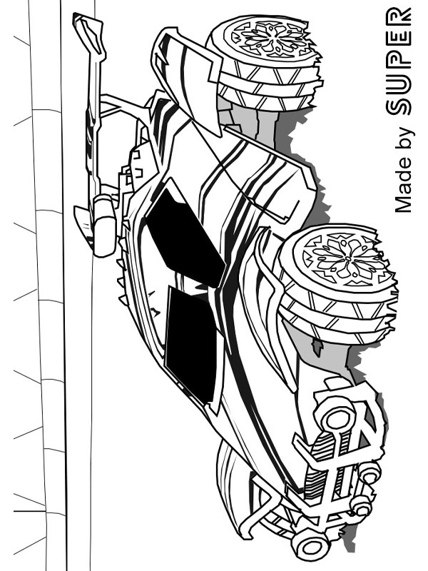 Octane rocket league coloring page