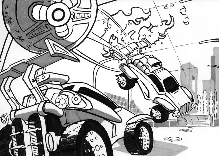 Coloring page rocket league