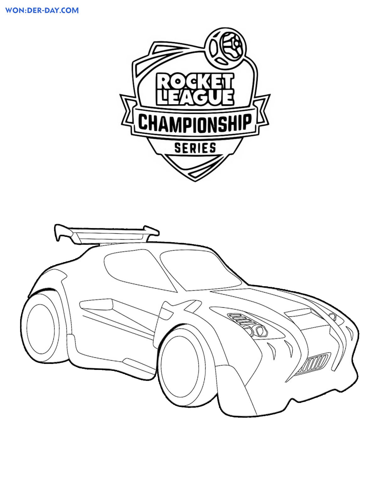 Rocket league coloring pages print for free wonder day â coloring pages for children and adults