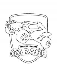 Rocket league garage coloring page