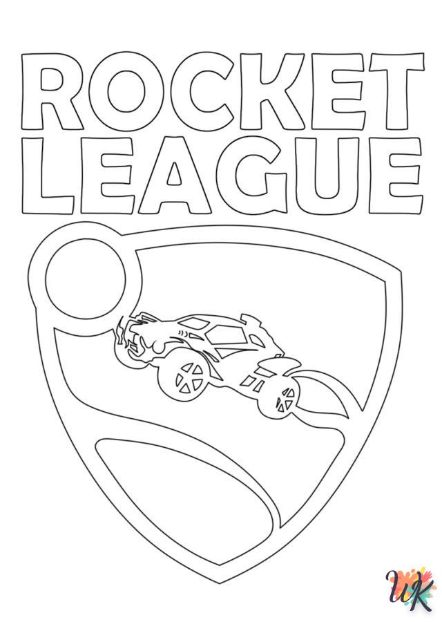 Coloriage rocket league football binã avec des moteurs