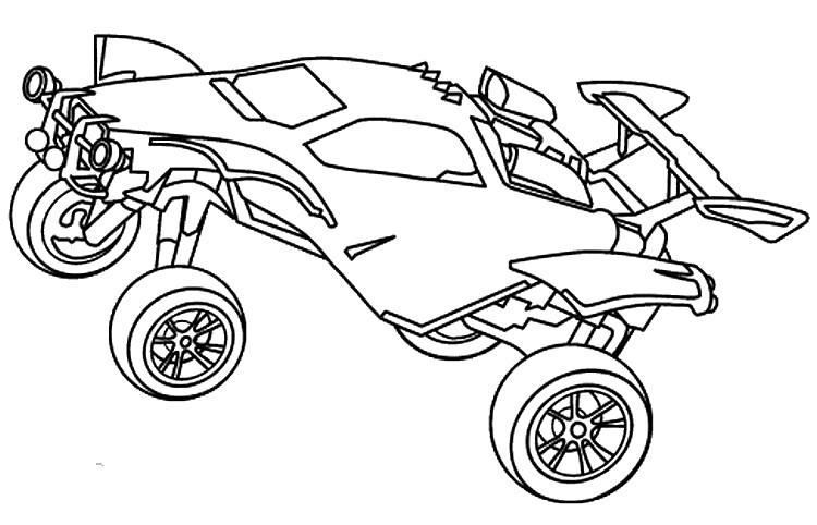 Coloring page rocket league octane