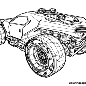 Rocket league coloring pages printable for free download