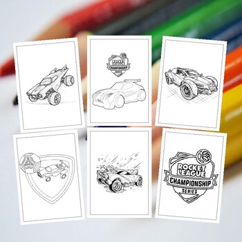 Experience rocket league in color printable coloring pages for gamers