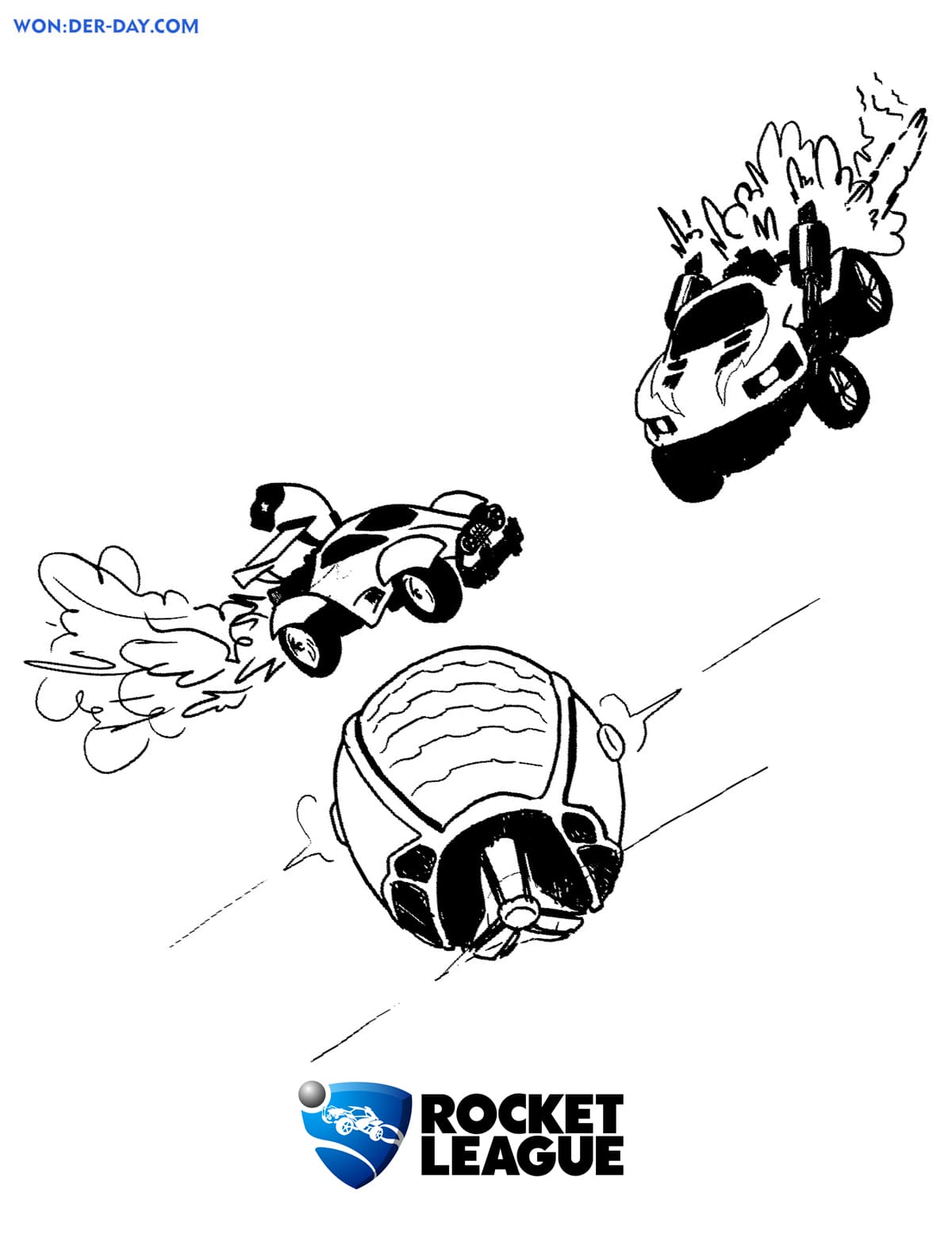 Rocket league coloring pages print for free wonder day â coloring pages for children and adults