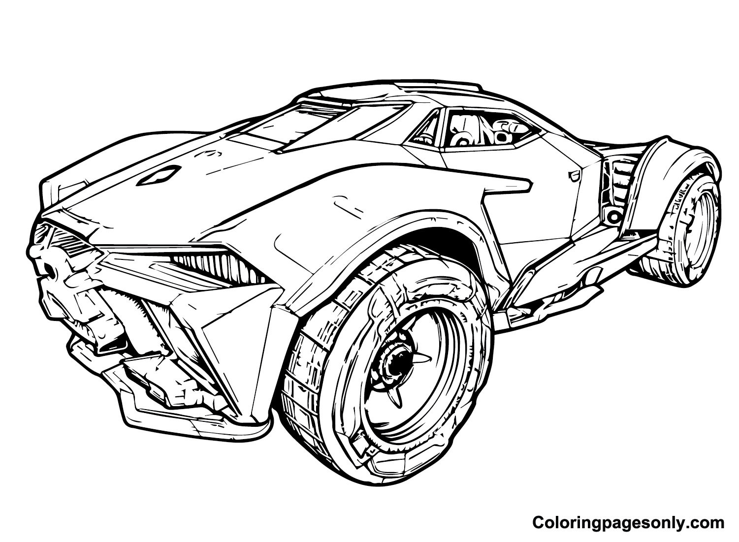 Free printable rocket league coloring page